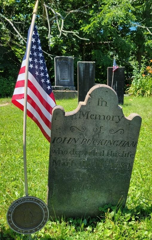 Grave of Revolutionary War Soldier John Buckingham image. Click for full size.