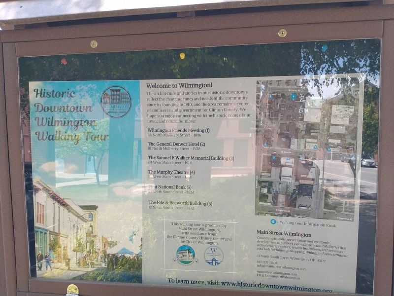 Historic Downtown Wilmington Walking Tour Marker image. Click for full size.