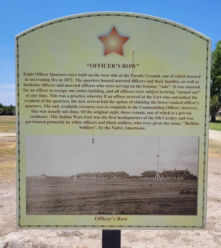 "Officer's Row" Marker image. Click for full size.