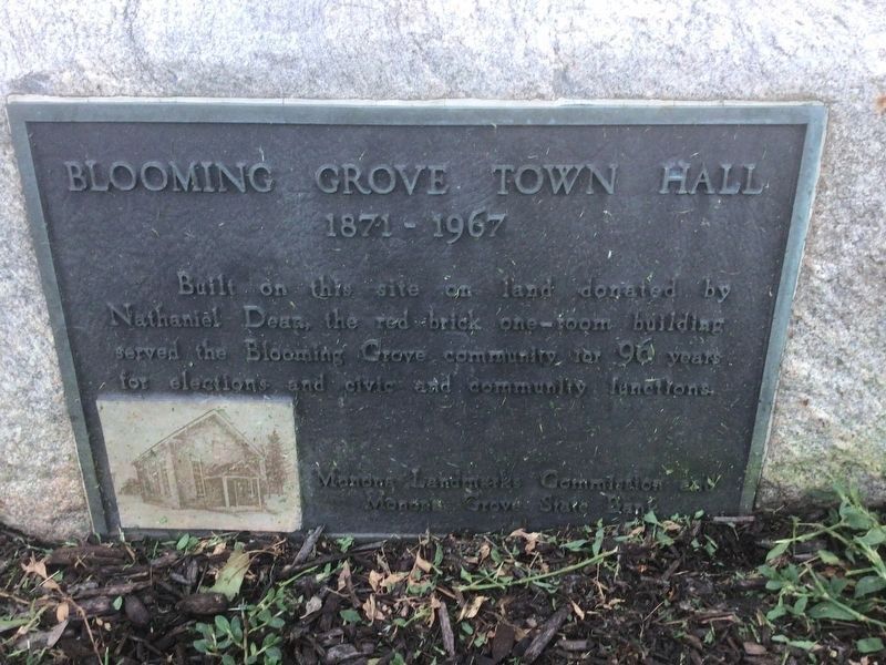 Blooming Grove Town Hall Marker image. Click for full size.