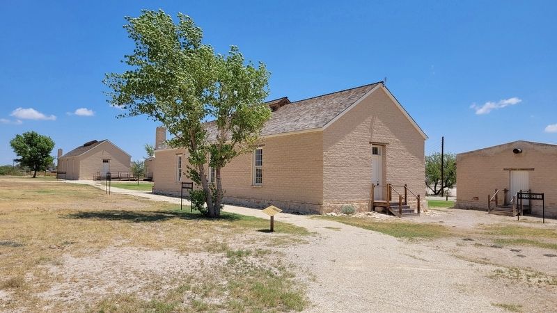 The Enlisted Soldier Marker and the visitors center (Barracks 1). Click for full size. The Enlisted Soldier Marker and the visitors center (Barracks 1) image. Click for full size.