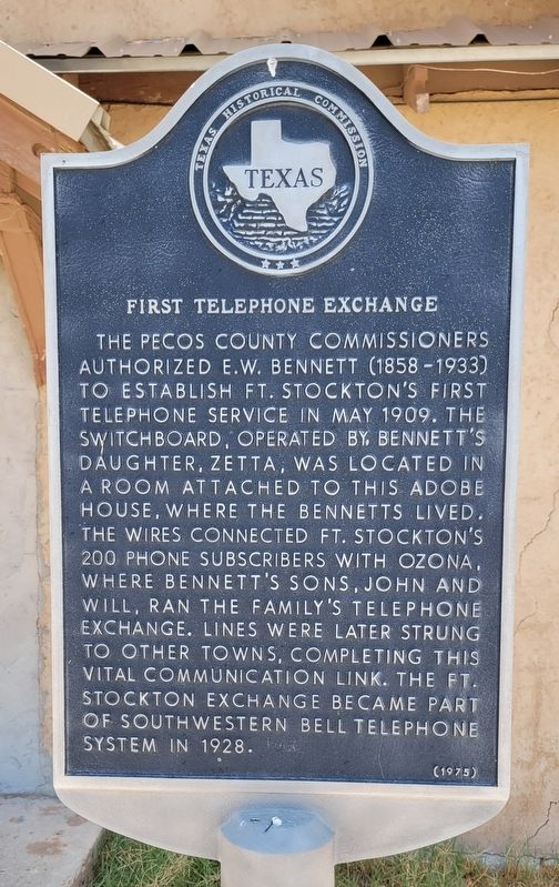 First Telephone Exchange Marker image. Click for full size.