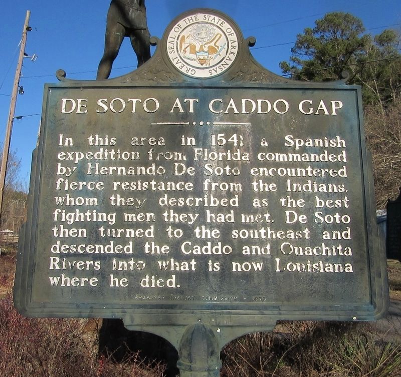 De Soto at Caddo Gap Marker image. Click for full size.