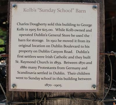 Kolb's "Sunday School" Barn Marker image. Click for full size.