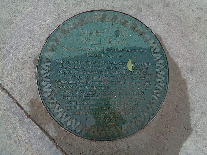 Mary Lou Williams Marker image. Click for full size.