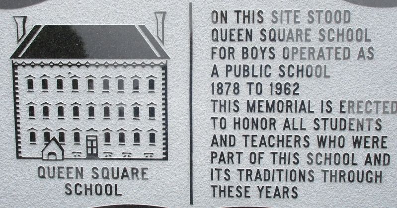 Queen’s Square School Marker image. Click for full size.