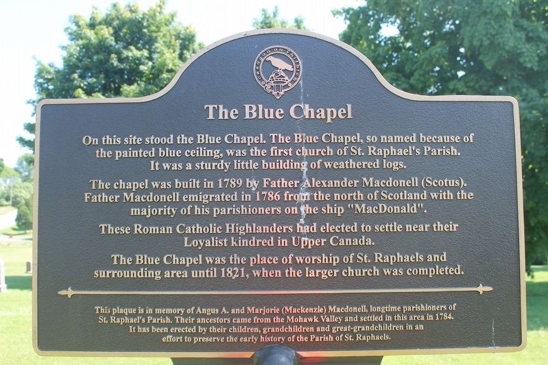 The Blue Chapel Marker image. Click for full size.