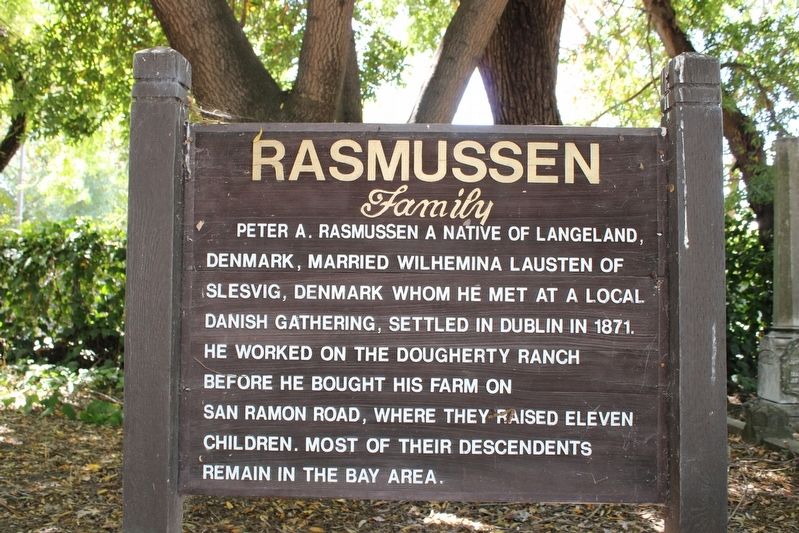 Rasmussen Family Marker image. Click for full size.