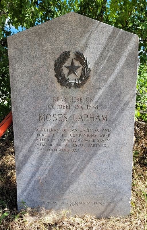 Moses Lapham Marker. Click for full size. Moses Lapham Marker image. Click for full size.