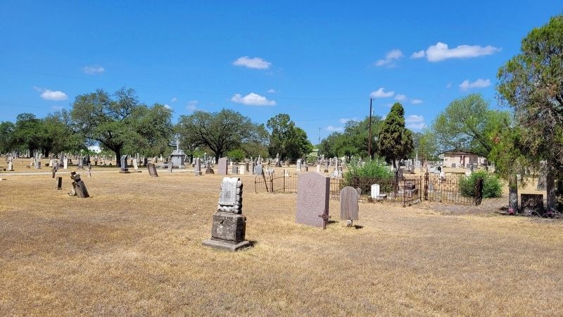 The view of the Don Juan Ximenes Marker from the cemetery. Click for full size. The view of the Don Juan Ximenes Marker from the cemetery image. Click for full size.