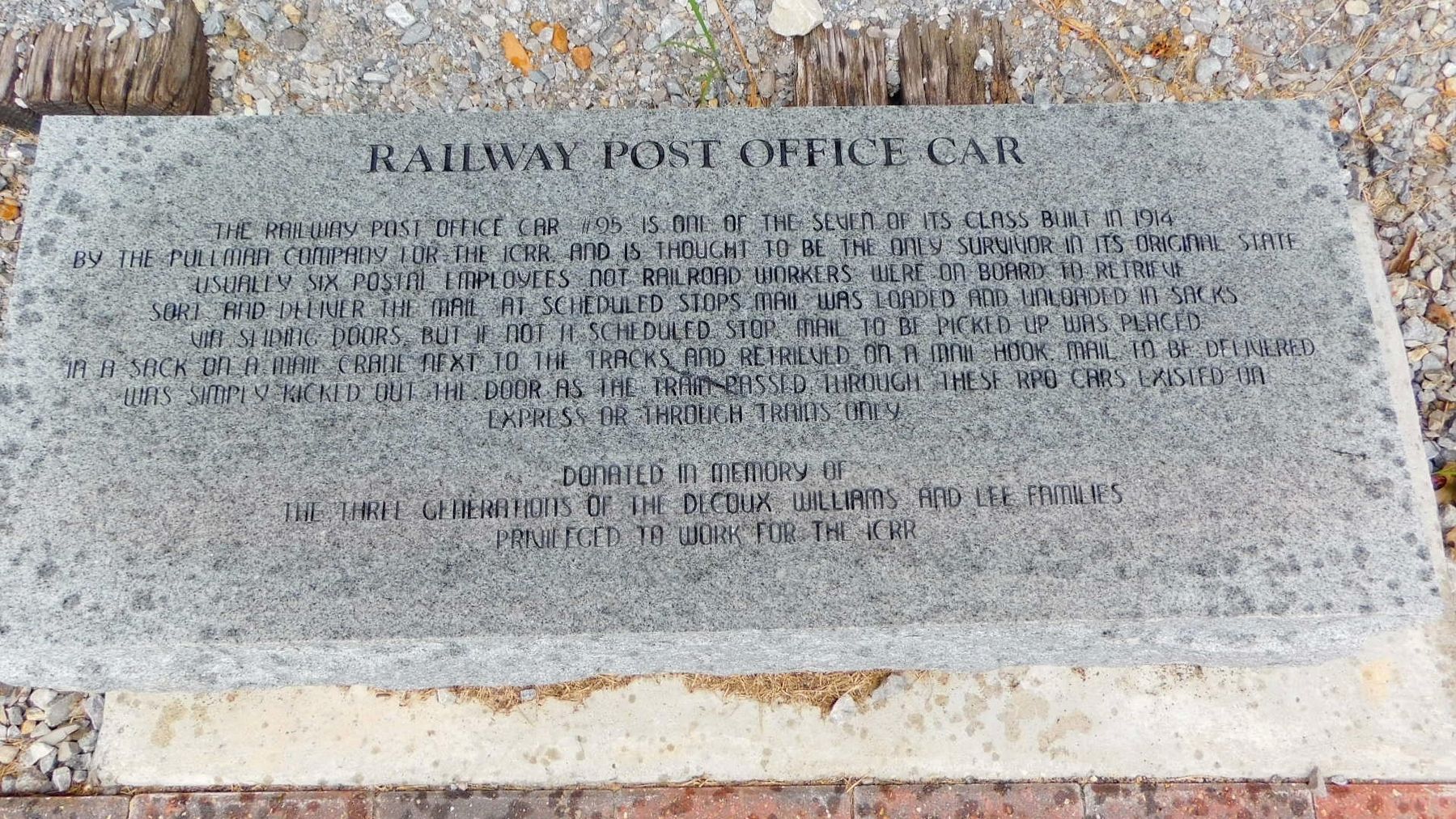 Railway Post Office Car Marker image. Click for full size.
