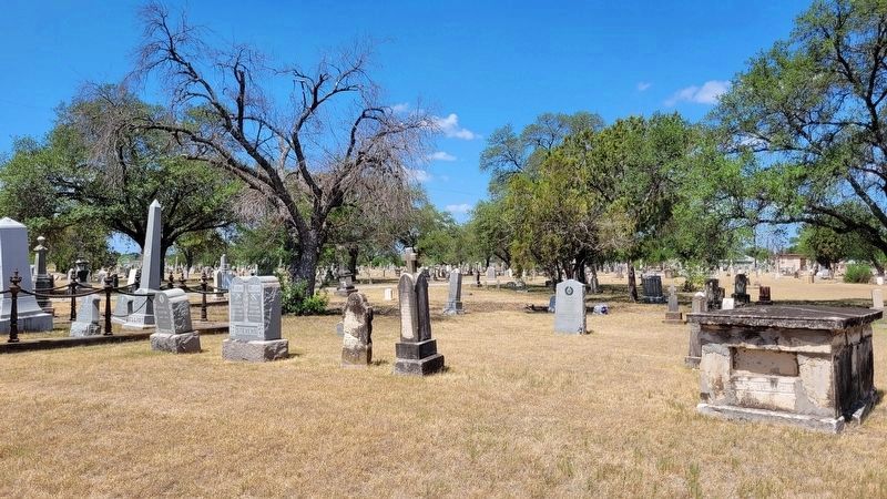 The view of the José Antonio Navarro Marker from the cemetery. Click for full size. The view of the José Antonio Navarro Marker from the cemetery image. Click for full size.
