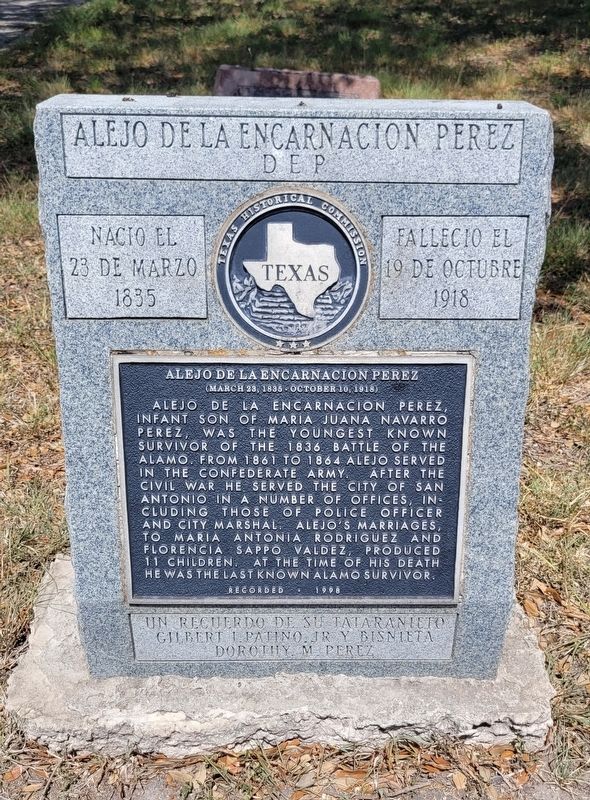 Alejo de la Encarnaci�n P�rez Marker image. Click for full size.