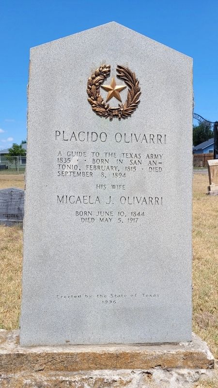 Placido Olivarri Marker. Click for full size. Placido Olivarri Marker image. Click for full size.