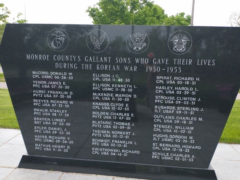 Monroe County Korean War Memorial image. Click for full size.