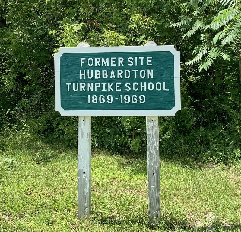 Hubbardton Turnpike School Marker. Click for full size. Hubbardton Turnpike School Marker image. Click for full size.