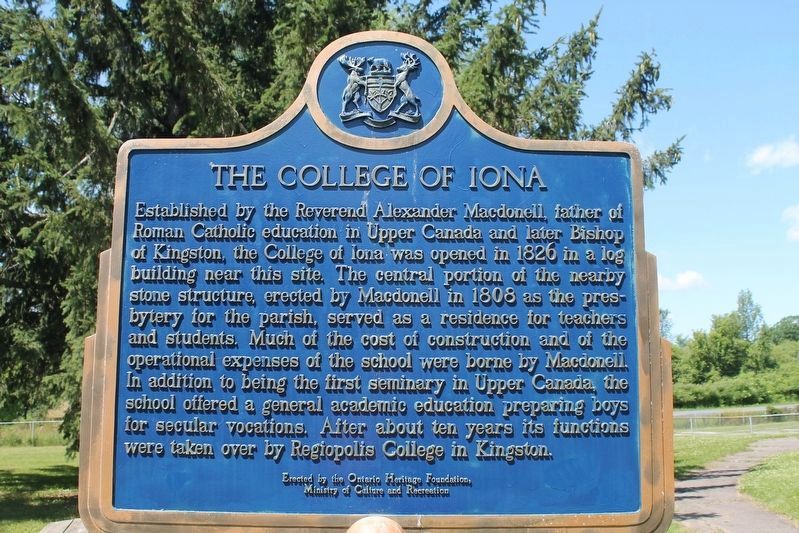 The College of Iona Marker image. Click for full size.