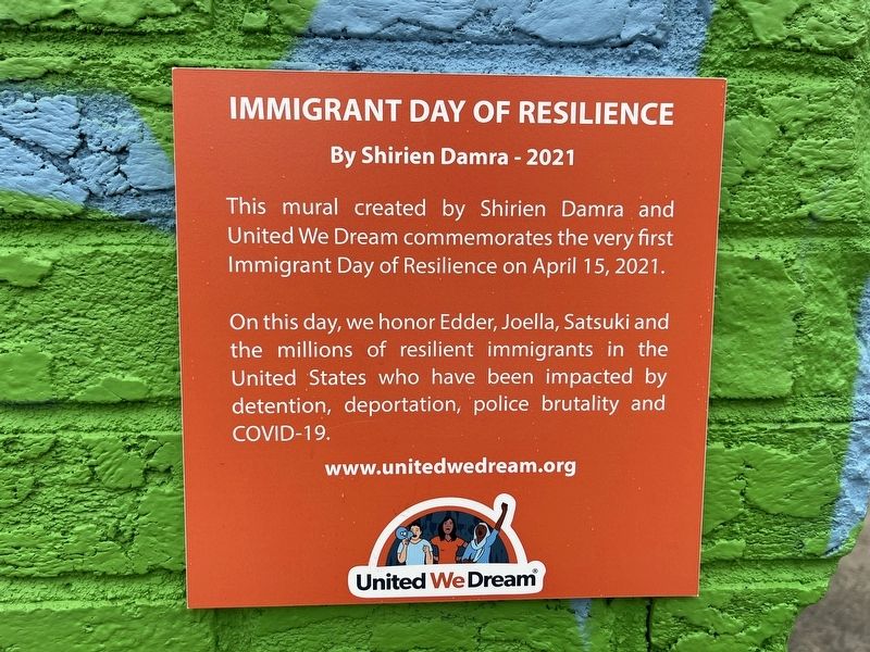 Immigrant Day of Resilience Marker. Click for full size. Immigrant Day of Resilience Marker image. Click for full size.