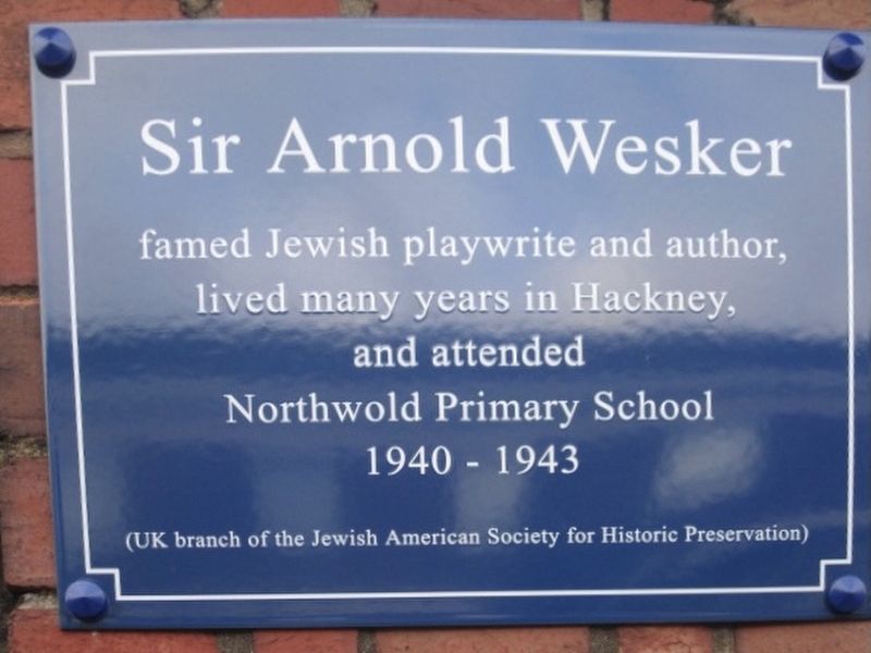 Sir Arnold Wesker Marker image. Click for full size.