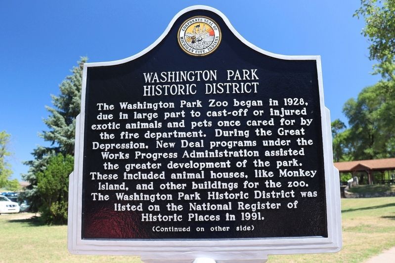 Washington Park Historic District Marker image. Click for full size.