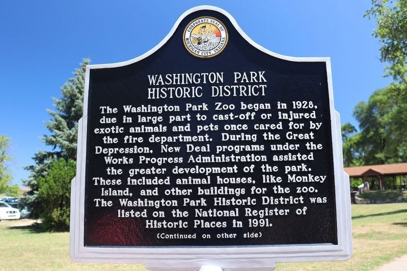 Washington Park Historic District Marker. Click for full size. Washington Park Historic District Marker image. Click for full size.