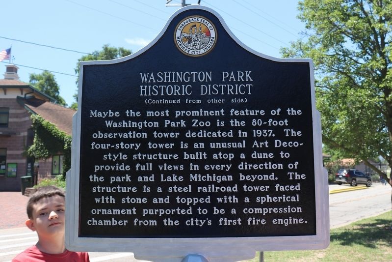 Washington Park Historic District Marker image. Click for full size.