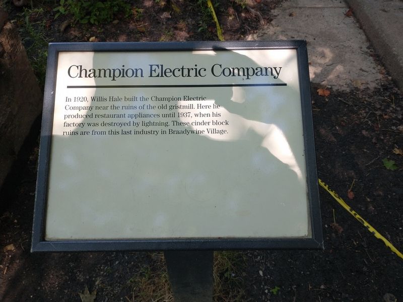 Champion Electric Company Marker image. Click for full size.