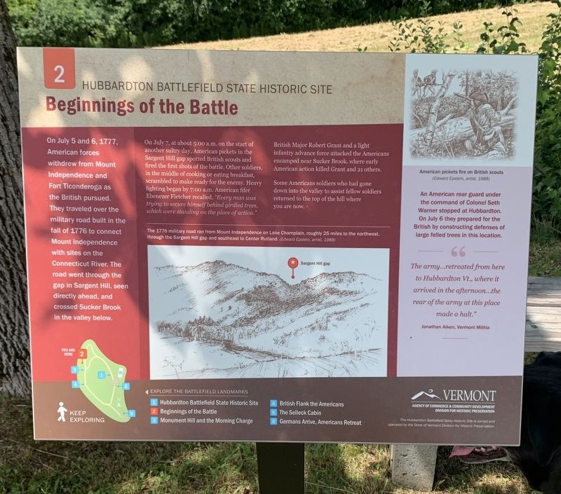 Beginnings of the Battle Marker. Click for full size. Beginnings of the Battle Marker image. Click for full size.