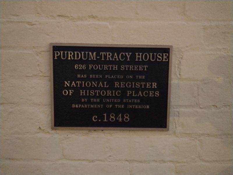 Purdum-Tracy House Marker image. Click for full size.