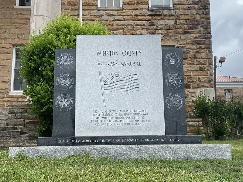 Winston County Veterans Memorial image. Click for full size.