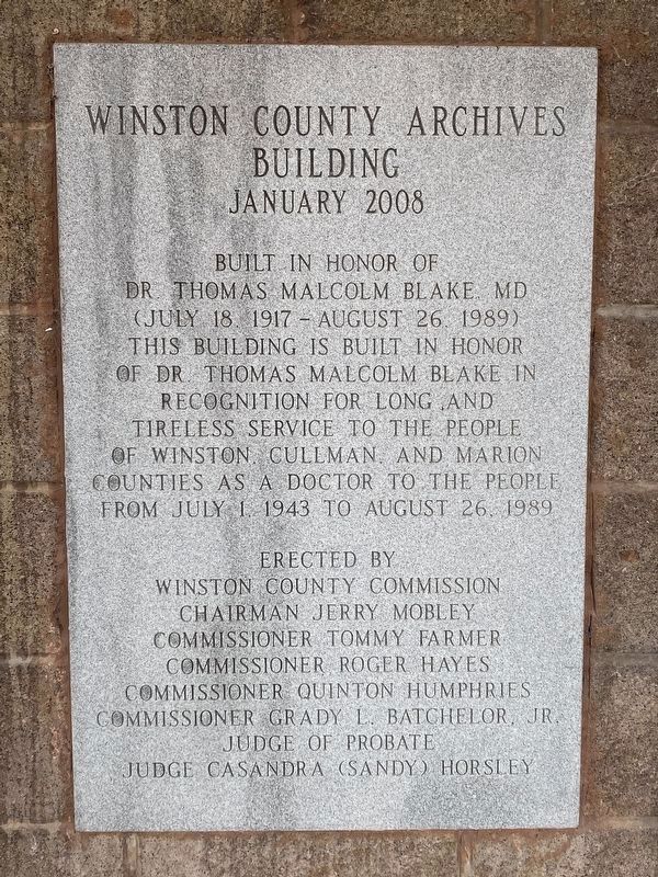 Winston County Archives Building image. Click for full size.