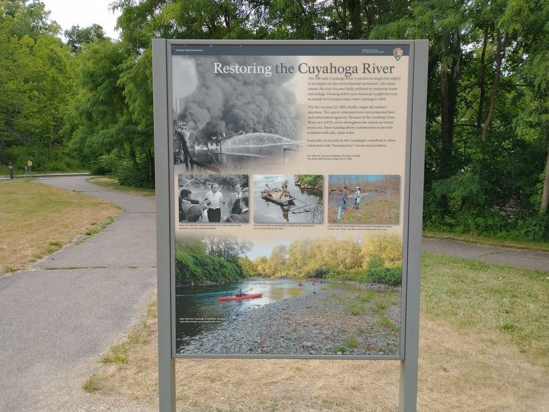 Restoring the Cuyahoga River Marker. Click for full size. Restoring the Cuyahoga River Marker image. Click for full size.