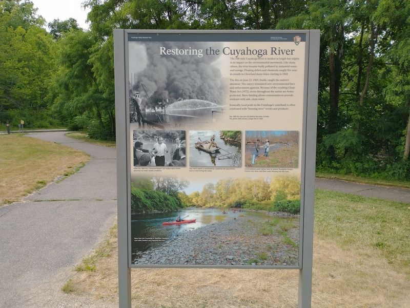 Restoring the Cuyahoga River Marker image. Click for full size.
