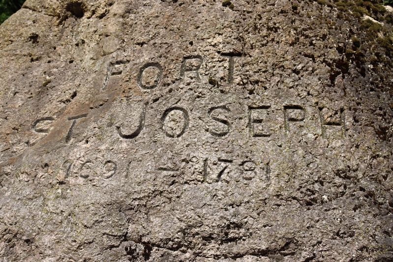 Fort St. Joseph Inscription image. Click for full size.