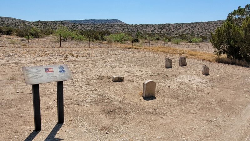 The Fort Lancaster Cemetery and Marker image. Click for full size.