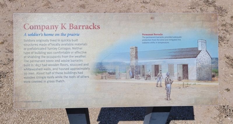 Company K Barracks Marker. Click for full size. Company K Barracks Marker image. Click for full size.