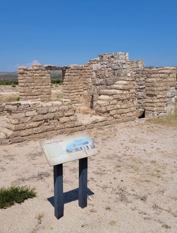 The Company K Barracks and Marker. Click for full size. The Company K Barracks and Marker image. Click for full size.