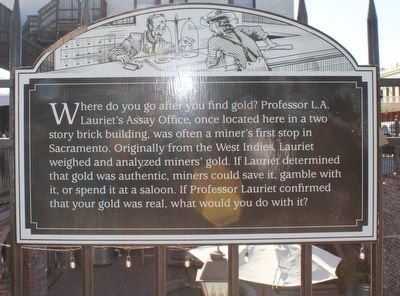 Professor L.A. Lauriet's Assay Office Marker image. Click for full size.