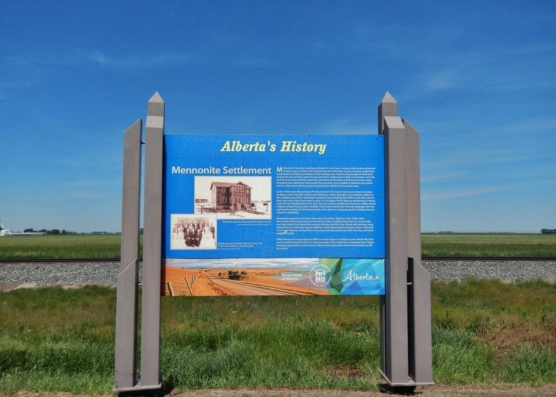 Mennonite Settlement Marker. Click for full size. Mennonite Settlement Marker image. Click for full size.