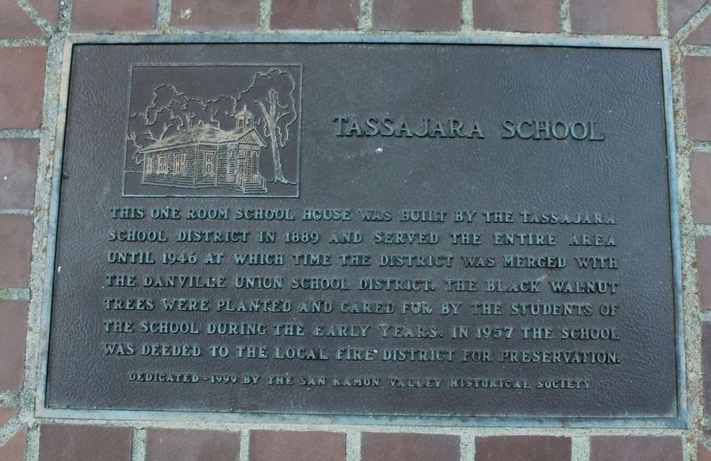Tassajara School Marker image. Click for full size.