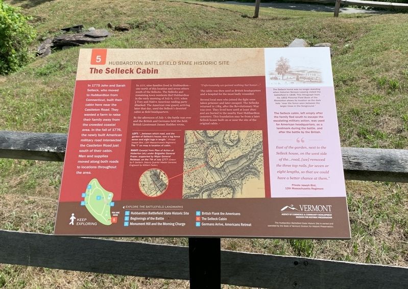 The Selleck Cabin Marker. Click for full size. The Selleck Cabin Marker image. Click for full size.
