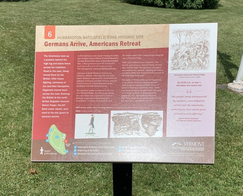 Germans Arrive, Americans Retreat Marker. Click for full size. Germans Arrive, Americans Retreat Marker image. Click for full size.