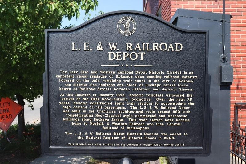 L.E.&W. Railroad Depot Marker image. Click for full size.