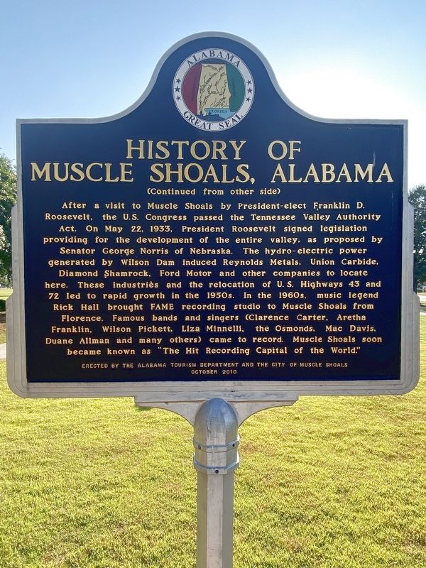 History of Muscle Shoals, Alabama Marker image. Click for full size.