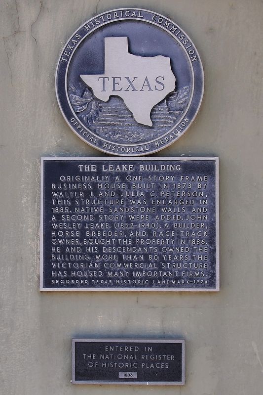 The Leake Building Marker. Click for full size. The Leake Building Marker image. Click for full size.