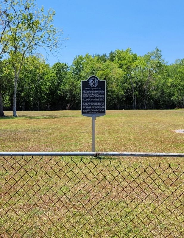 Prairie Grove Cemetery Marker. Click for full size. Prairie Grove Cemetery Marker image. Click for full size.