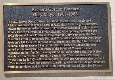 Richard Gordon Hatcher Marker image. Click for full size.