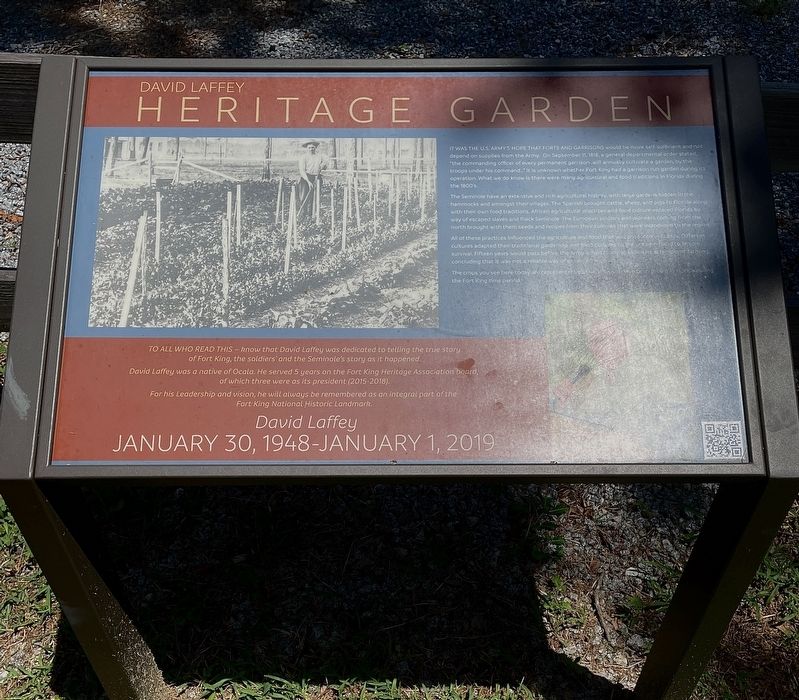 David Laffey Heritage Garden Marker image. Click for full size.