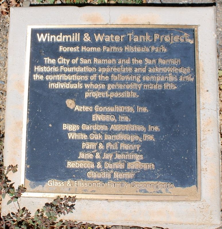 Windmill & Water Tank Project Plaque image. Click for full size.