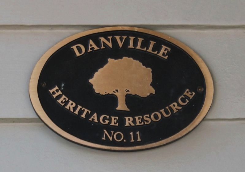 Danville Heritage Resource No. 11 Plaque image. Click for full size.